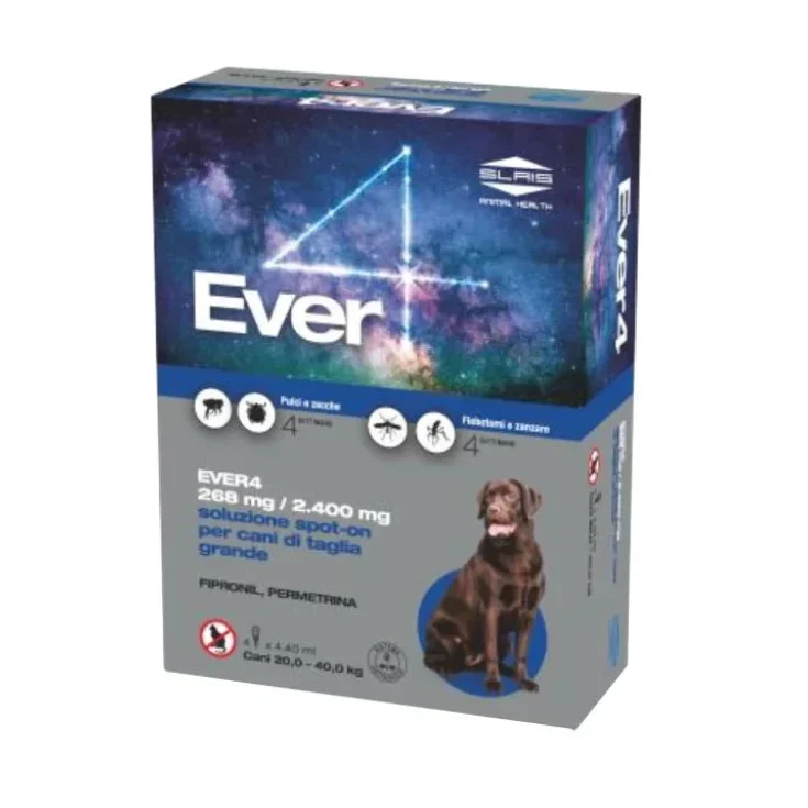Alfamed s.a. Ever4 Spot-On per Cani 4 Pipette - L 20 - 40 Kg