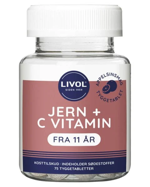 Livol Jern Tyggetablet Appelsinsmag