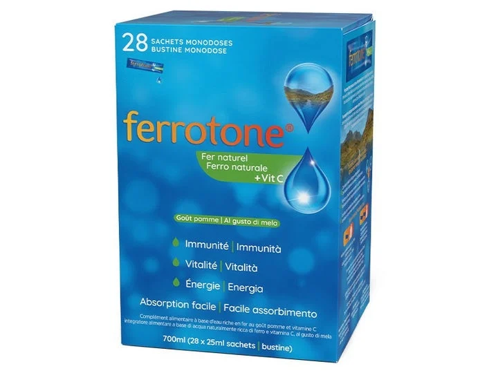 Ferrotone Ferro Naturale Immunità Vitalità Energia Gusto Mela 28 bustine