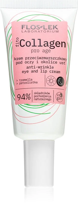 FlosLek Laboratorium Fito Collagen crema antirughe giorno e notte per i contorni occhi e labbra 30 ml