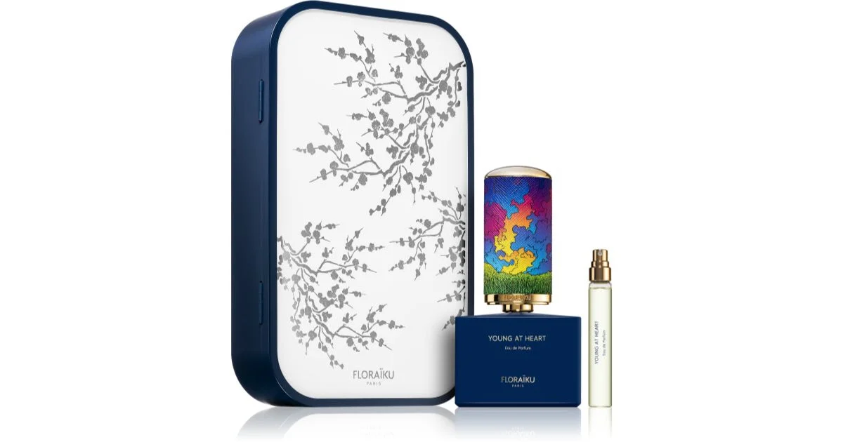 Floraïku Young At Heart Set Unisex Eau De Parfum 50 Ml + Eau De Parfum 10 Ml + Custodia Profumo + 2 X Coperchio