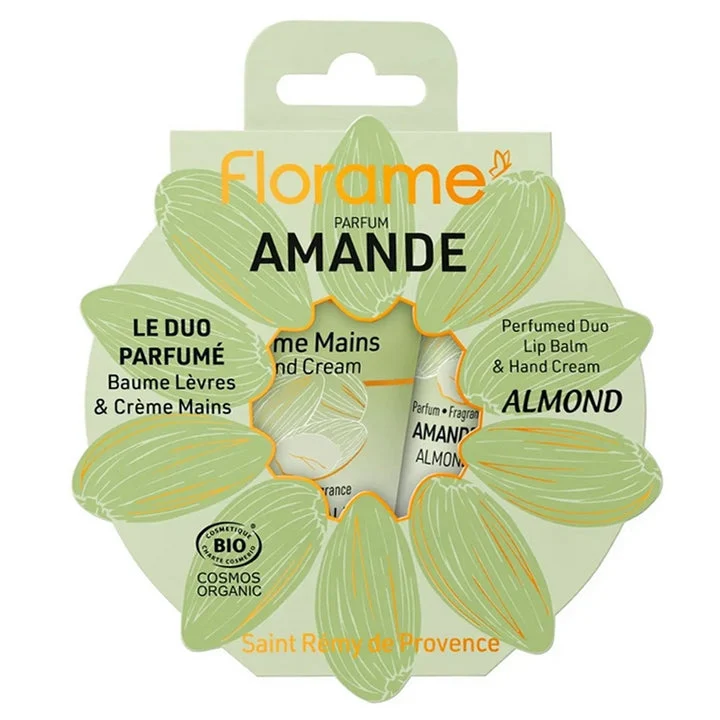 Florame Cofanetto Duo Profumato Mandorla Crema Mani & Balsamo Labbra BIO