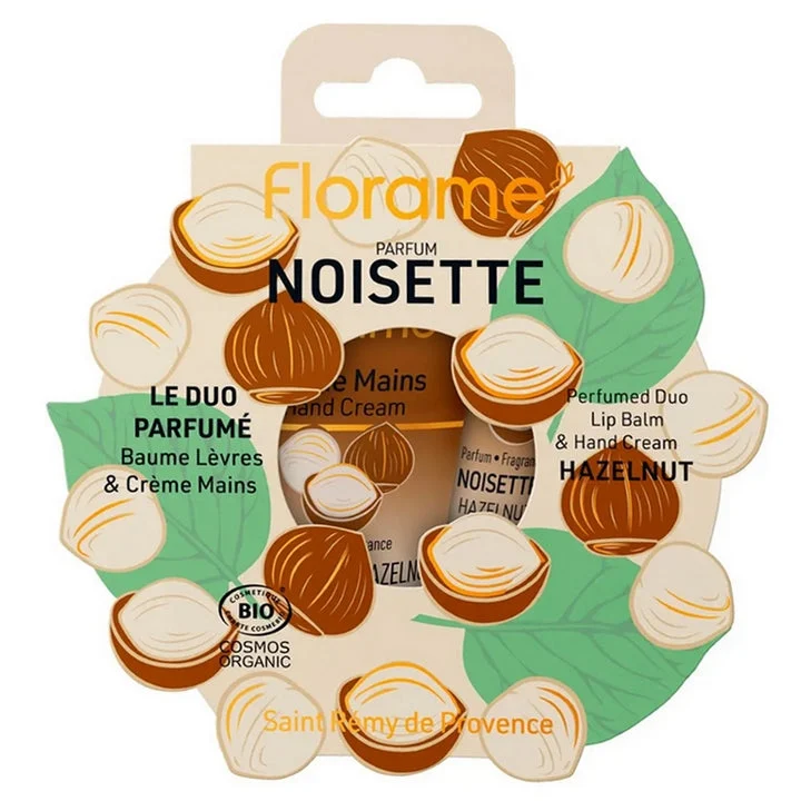 Florame Cofanetto Duo Profumato Nocciola Crema Mani & Balsamo Labbra BIO