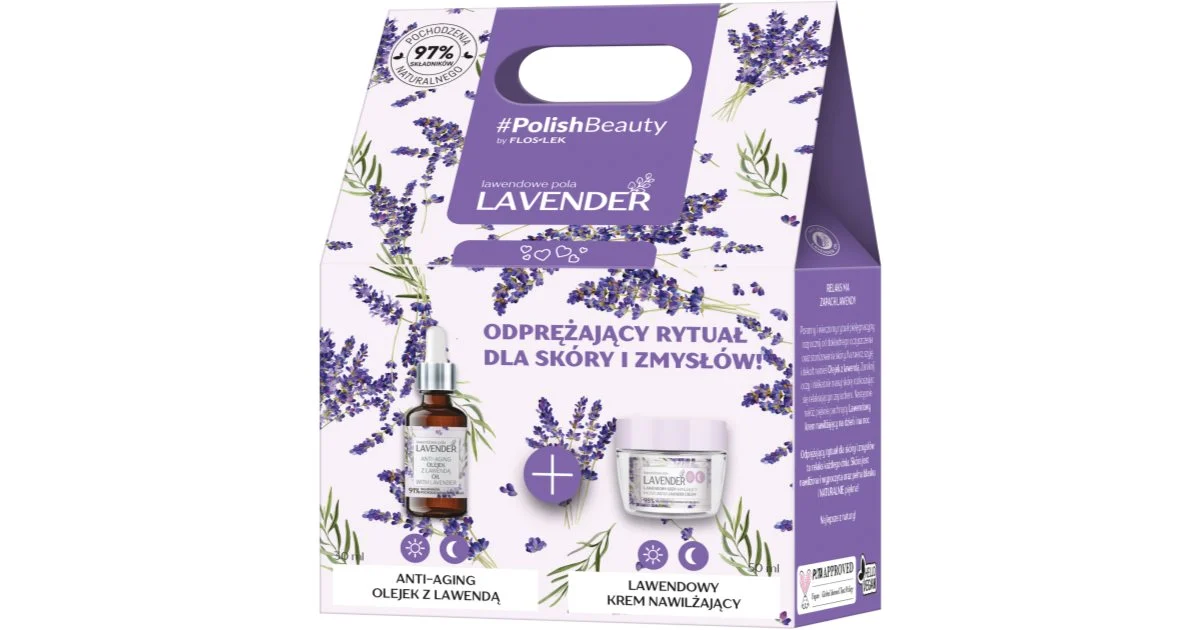 Floslek Laboratorium Confezione Regalo Con Lavanda Olio Viso 30 Ml + Crema Nutriente 50 Ml
