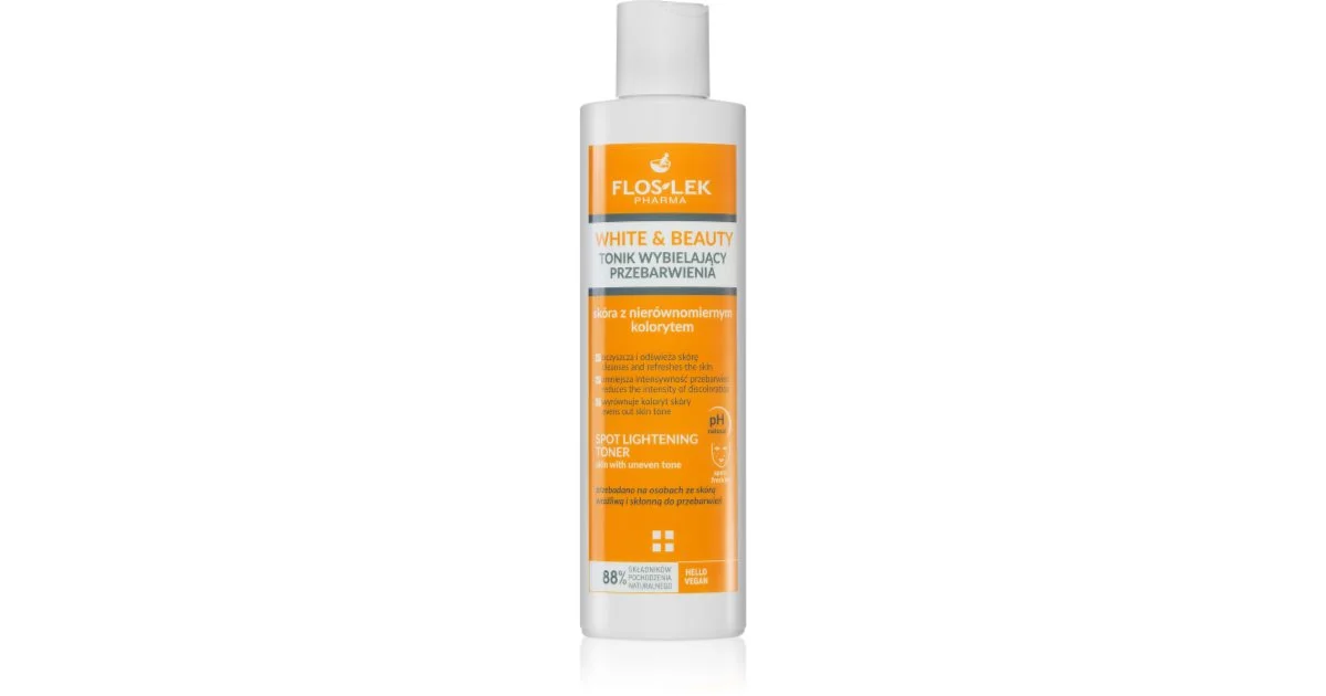 Floslek Pharma White & Beauty Lozione Tonica Con Effetto Sbiancante 225 Ml
