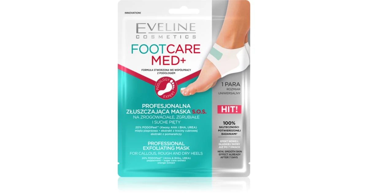Eveline Cosmetics Foot Care Med maschera esfoliante per talloni 2 pezzi
