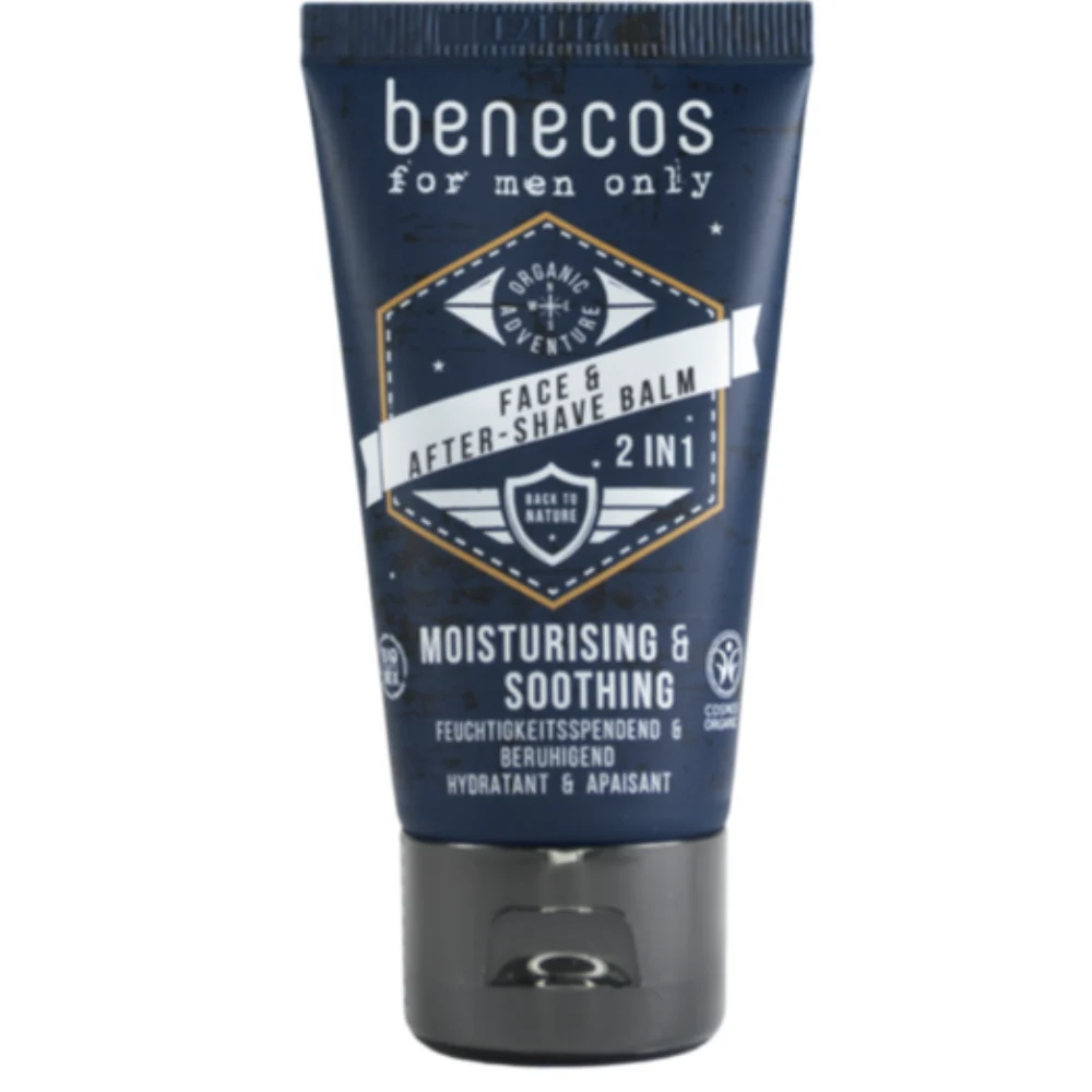 Benecos Solo per uomini Balsamo viso dopobarba 50 ml