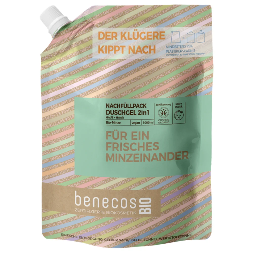 Benecos benecosBIO Gel Doccia 2in1 alla Menta Bio 1.000 ml