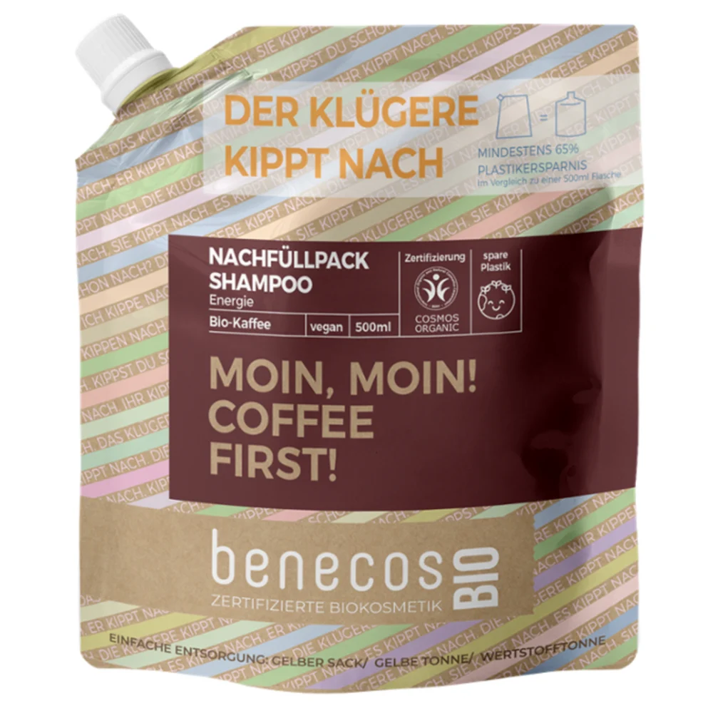 Benecos benecosBIO Shampoo Energizzante al Caffè Ricarica 500 ml