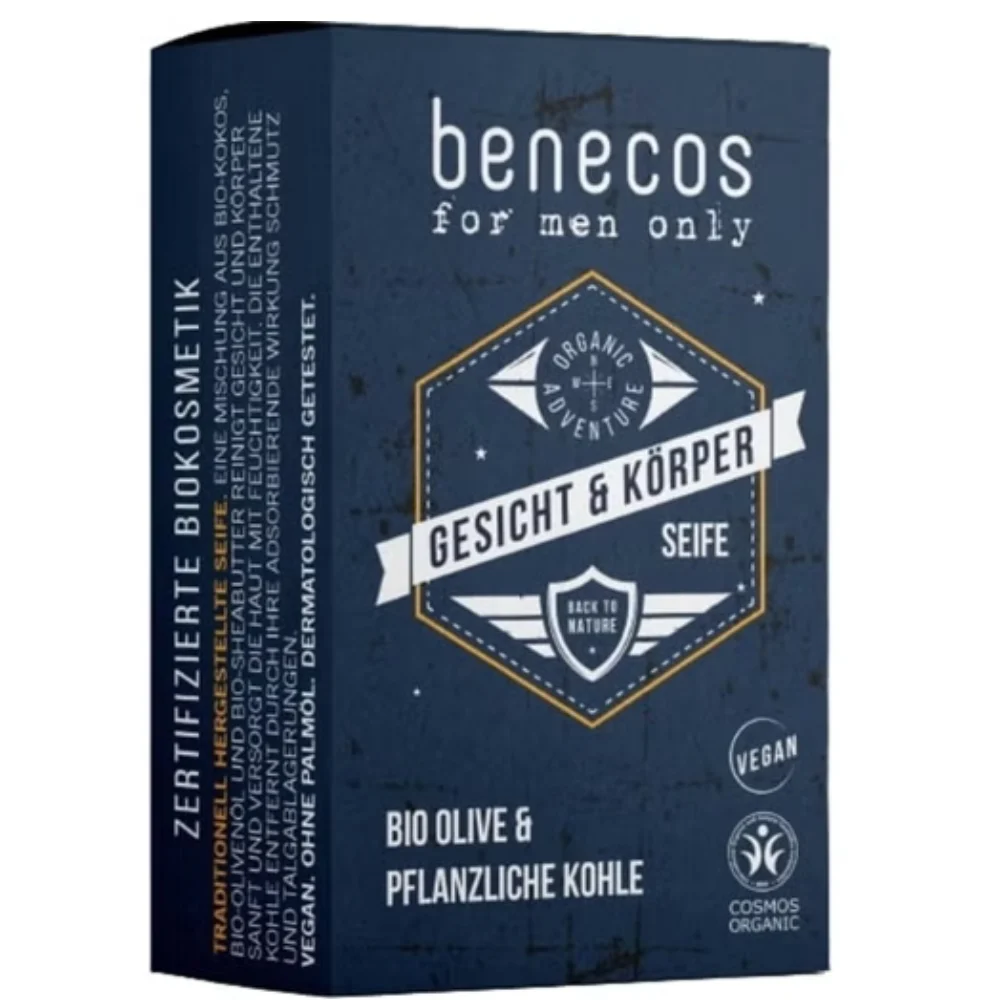 Benecos solo per uomini Sapone Viso e Corpo 75 g
