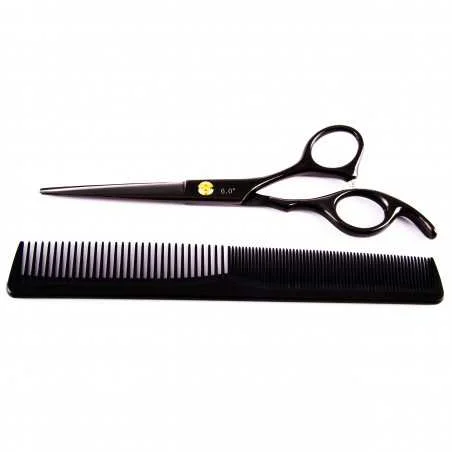 Set di forbici da parrucchiere Fox Black Rose Black 6.0" con accessori