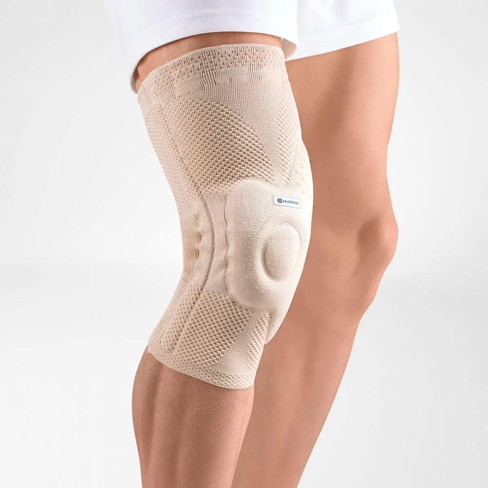 Bauerfeind GenuTrain A3 Ginocchiera compressiva Destra Taglia 4 Natur