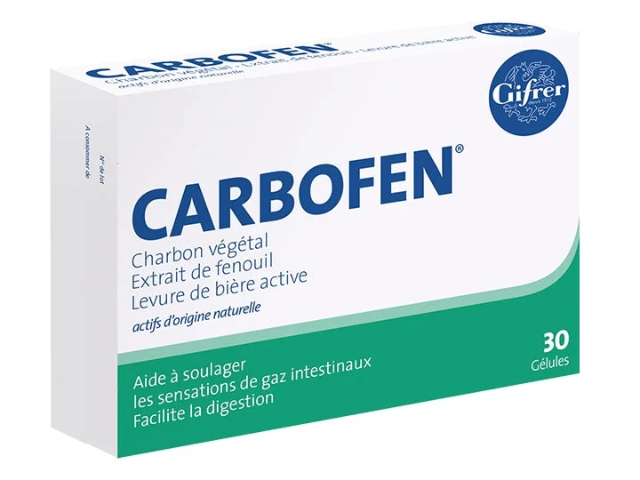 Gifrer Carbofen Facilita la digestione dei gas intestinali 30 capsule