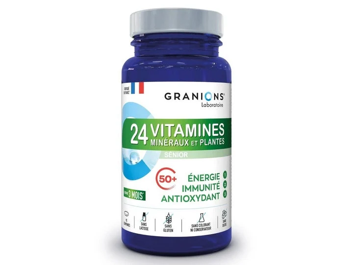 Granions 24 Vitamine, Minerali & Piante - Senior - Energia, Immunità & Antiossidante 90 compresse