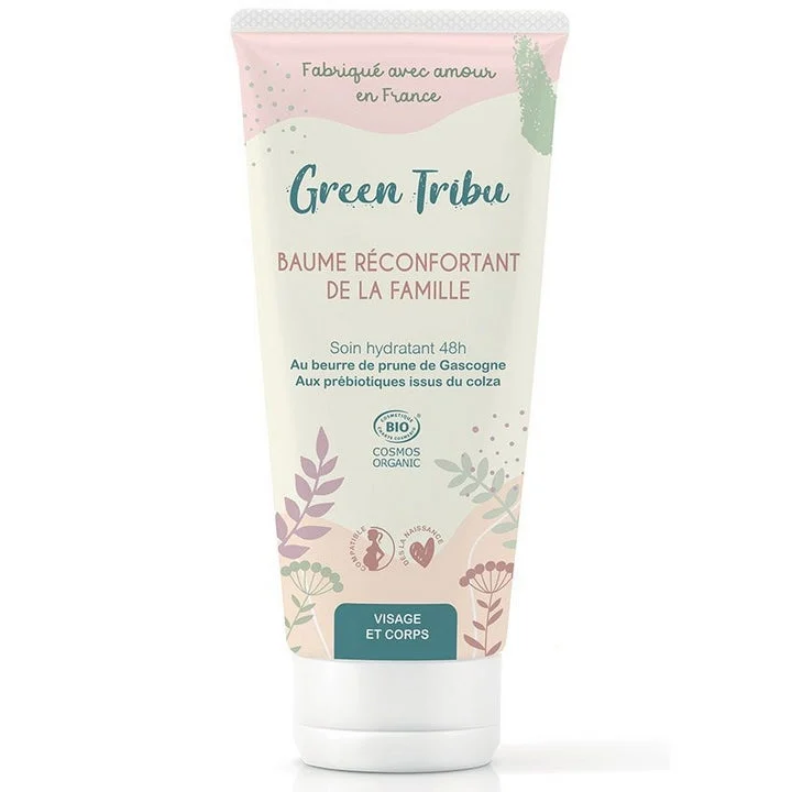 Green Tribu Balsamo Confortante per la Famiglia - Trattamento Idratante 48h - Viso & Corpo - BIO 200 ml