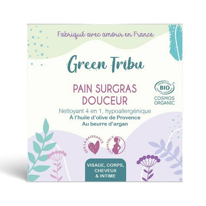 Green Tribu Pain Surgras Dolcezza - Detergente 4 in 1 - Viso, Corpo, Capelli & Intimo - BIO 110 g