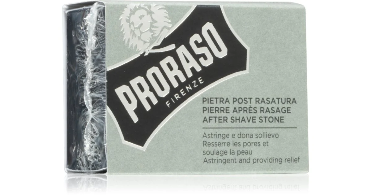 Proraso Blocco di allume naturale di pietra post rasatura 100 g