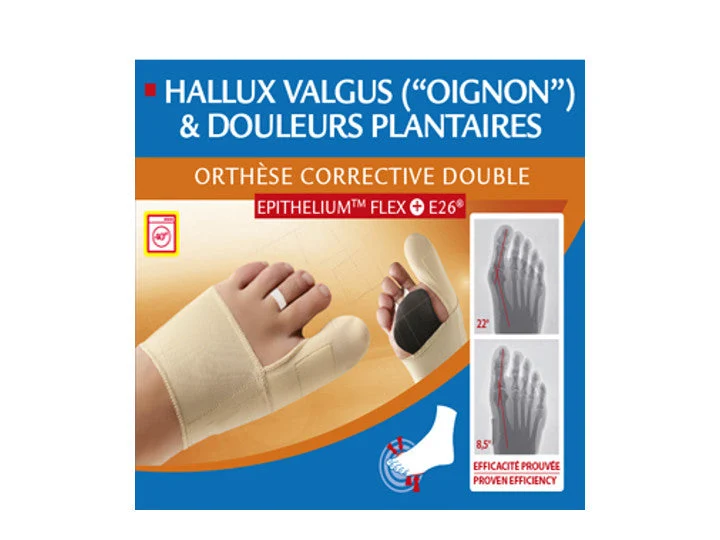 Epitact Alluce valgo Cipolla dolore plantare Doppia ortesi correttiva Taglia M Epitelio del piede sinistro Flex ed E26