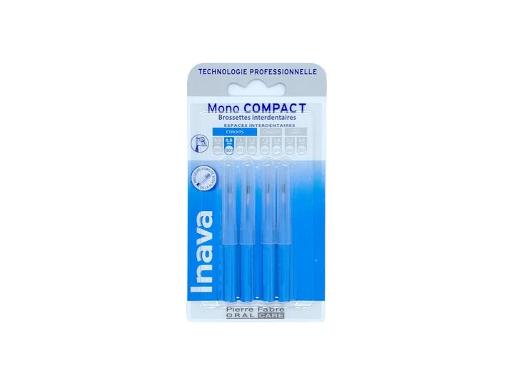 Inava Mono Compact Spazzolini Interdentali Stretti 0,8mm Blu x4
