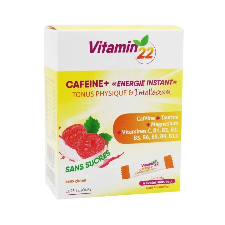 Ineldea Vitamin'22 Caffeina + "Energia Istantanea" Tonus Fisico & Intellettuale 14 stick