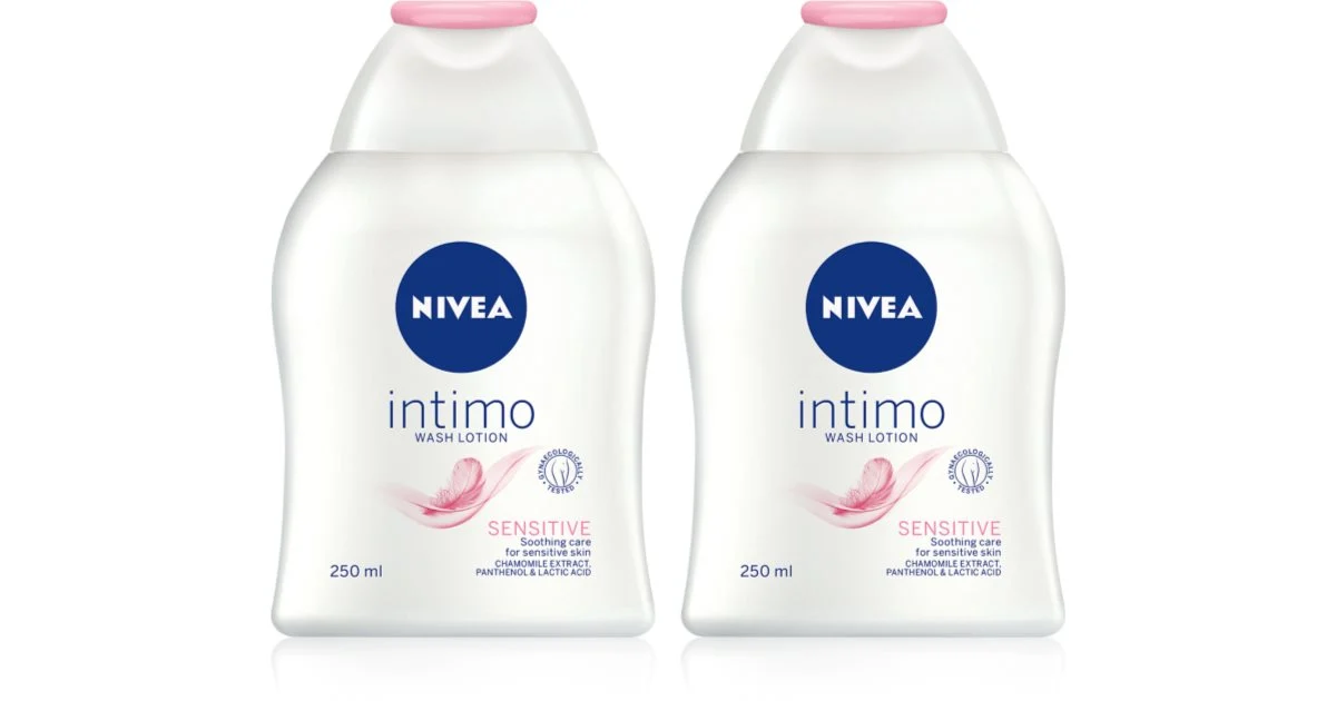 NIVEA Intimo Sensitive emulsione per l'igiene intima confezione conveniente 2× 250 ml