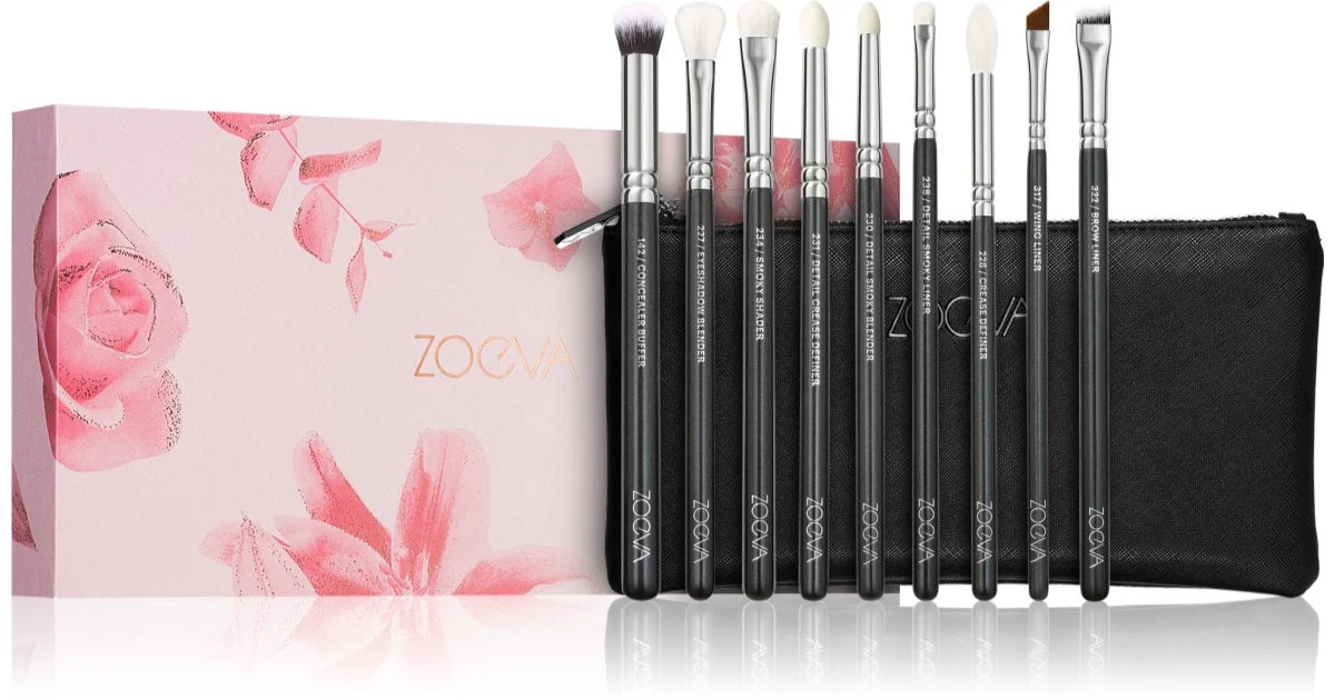 ZOEVA It's All About The Eyes Set di pennelli con custodia