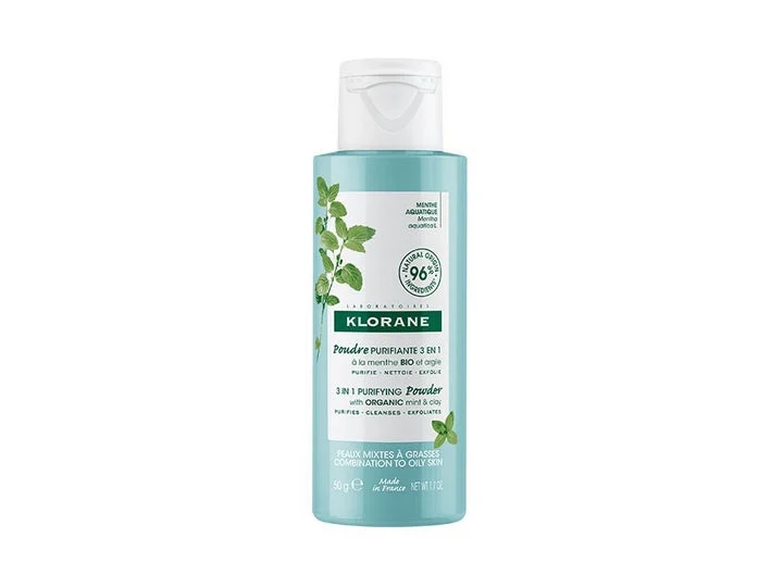 Klorane Polvere Purificante 3 in 1 Menta Bio e Argilla 50g