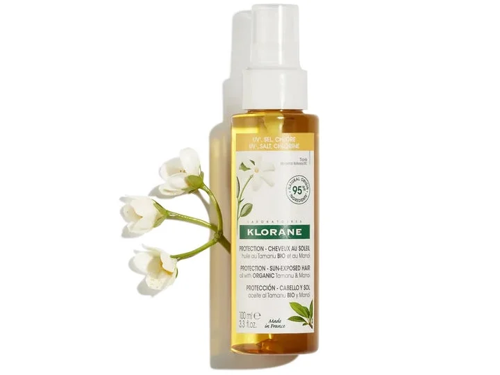 Klorane Tiaré - Protezione Capelli al Sole - Olio al Tamanu BIO & Monoï 100 ml