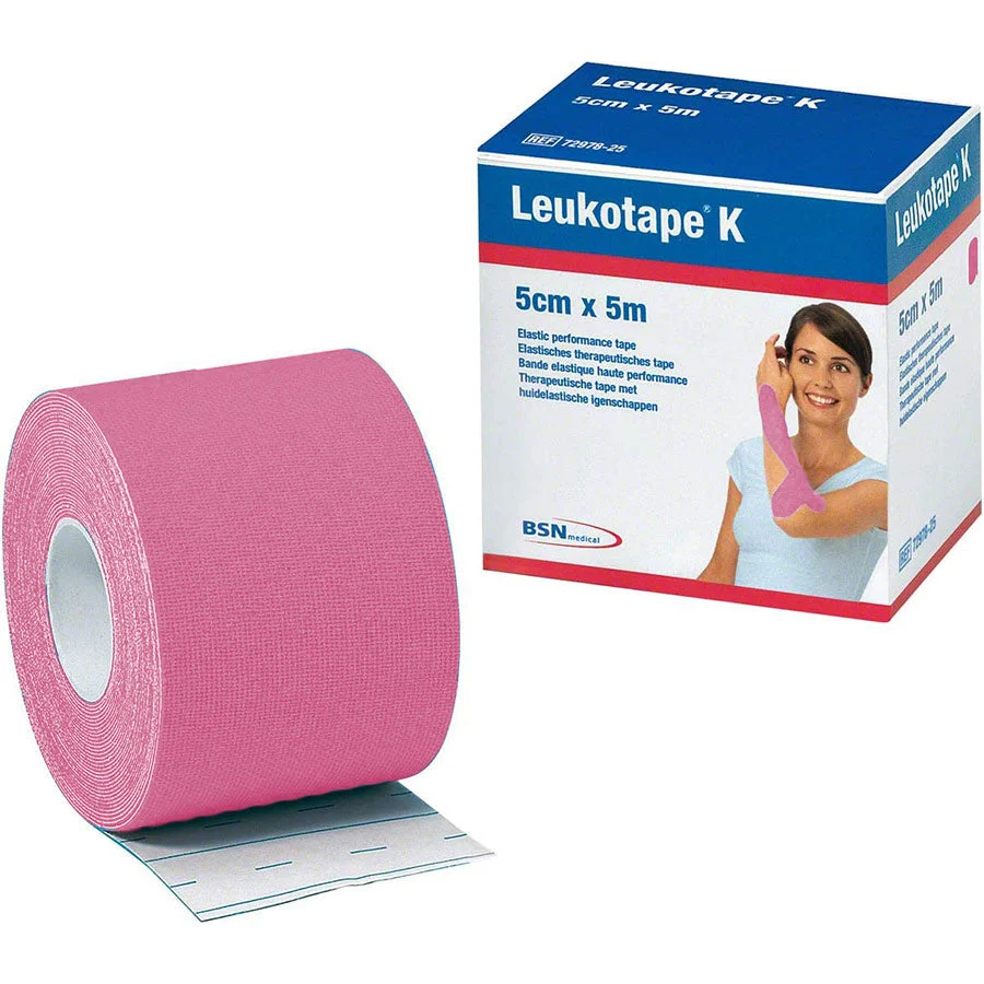Nastro adesivo elastico Leukotape K 5 cm x 5 m - Rosa
