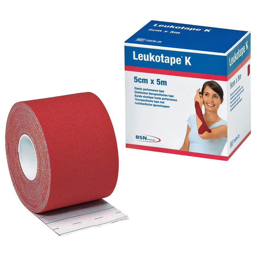 Leukotape K Nastro Adesivo Elastico 5cm x 5m - Rosso
