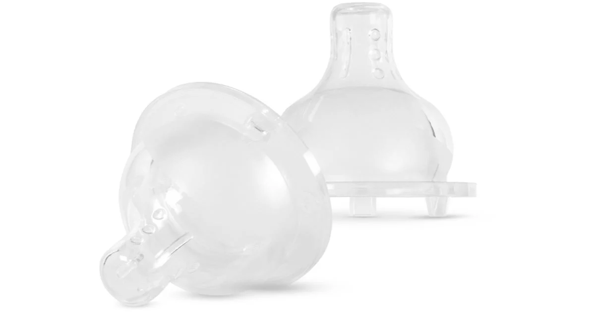 Baboo Liquid Silicone Teat Flusso veloce tettarella per biberon 6m+ 2 pezzi
