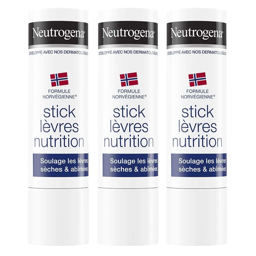 Neutrogena Nutrition Lip Stick - LOTTO di 3x4,8g (di cui 1 GRATIS) Lotto × 3