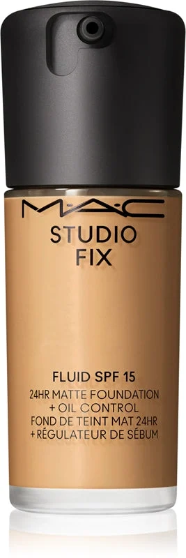 Mac Studio Fix Fluido Spf 15 - Fondotina Soft-Matte, Effetto Seconda Pelle, Coprenza Naturale Fino A 24 Ore Nc38 (30 Ml)