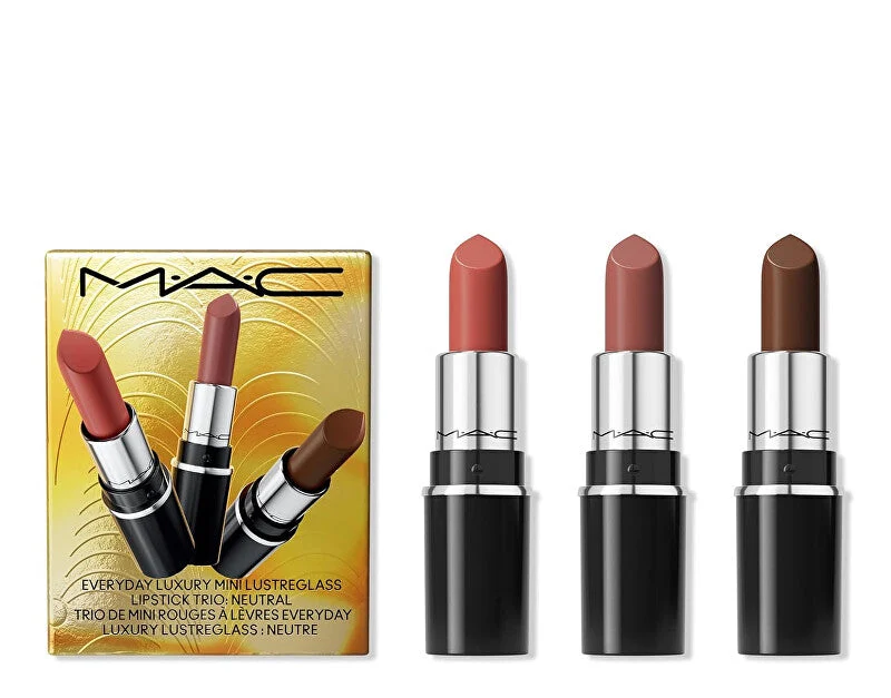 Mac cosmetics Everyday Luxury Mini Lustreglass Set Neutro (rossetti Trio)