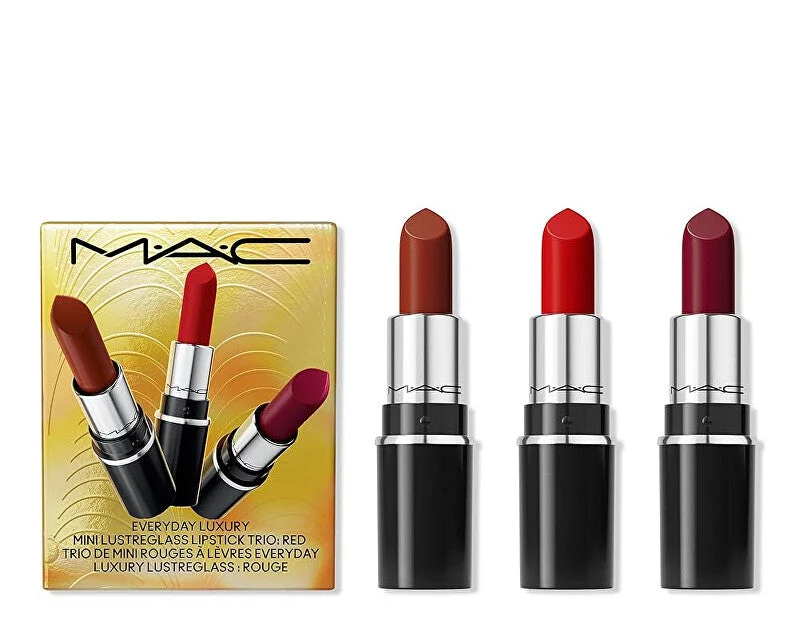 Mac cosmetics Everyday Luxury Mini Lustreglass Red Set (rossetti Trio)