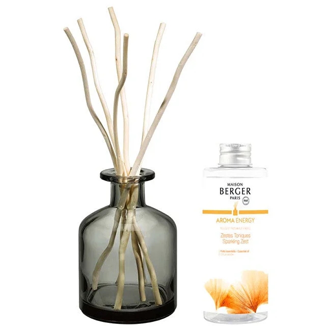 Maison berger paris Set regalo Aroma Energy diffusore grigio + ricarica Fresh tonic 200 ml