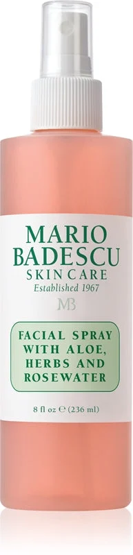 Mario badescu Spray viso Spray Aloe, Erbe e Acqua di Rose - Spray viso idratante e illuminante - 236ml