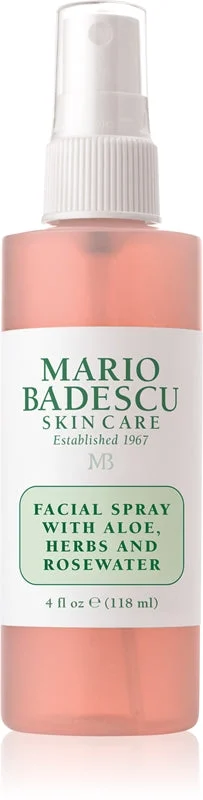 Mario badescu Spray viso Aloe, Erbe e Acqua di Rose - idratante e illuminante - 118ml