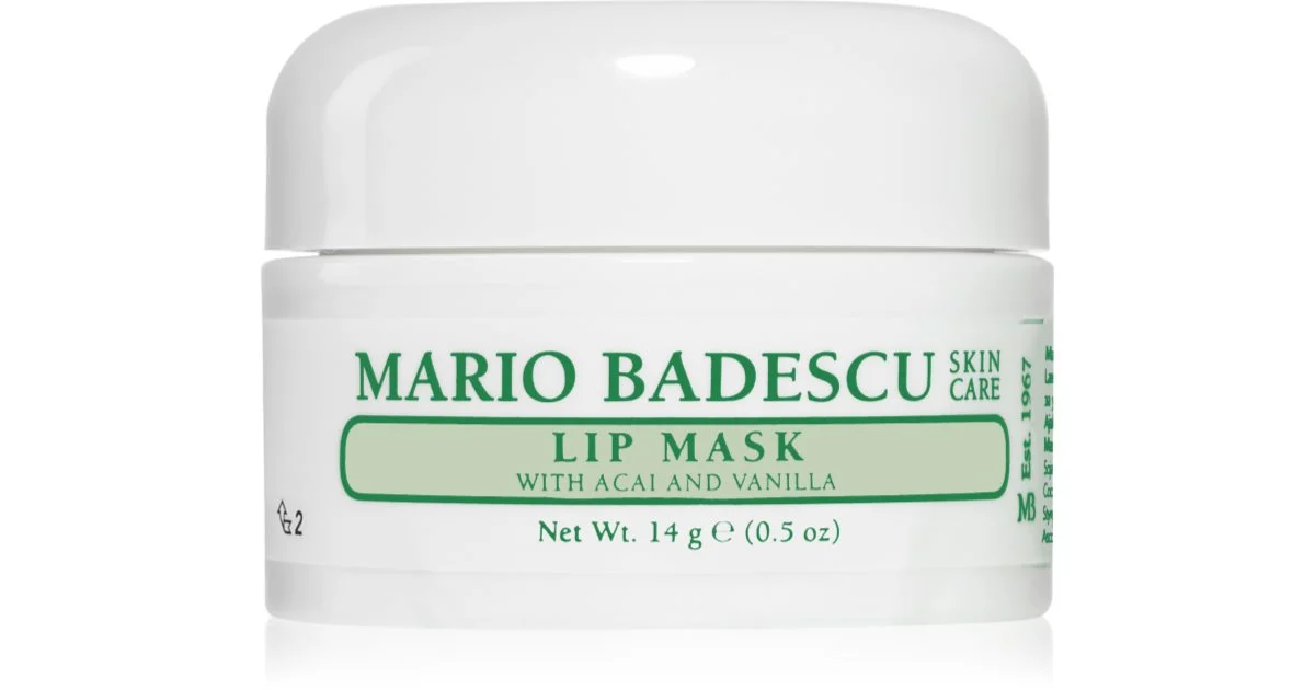 Mario Badescu Acai e Vaniglia maschera notte per le labbra 14 g