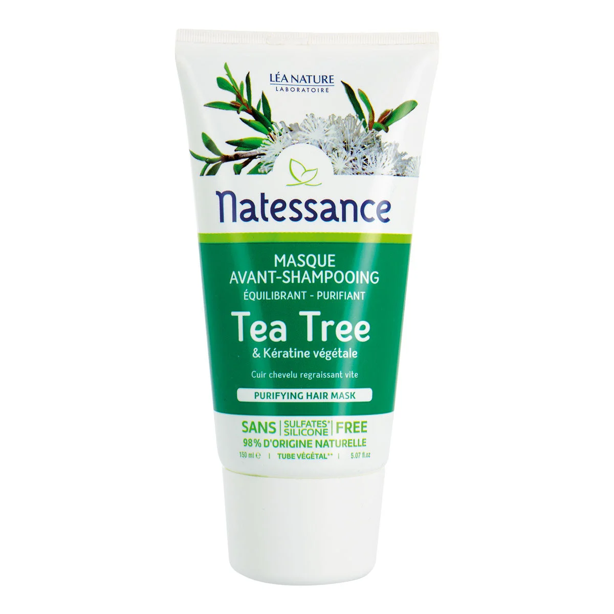 Natessance Maschera Pre Shampoo Purificante Al Tea Tree 150 ml