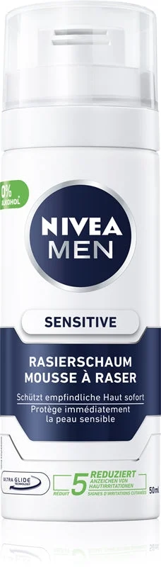 NIVEA MEN Sensitive schiuma da barba per uomo 50 ml