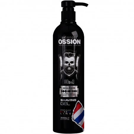 Morfose Ossion Premium Barber Line Gel da barba 3 in 1 – Gel da barba delicato 3 in 1, 700 ml