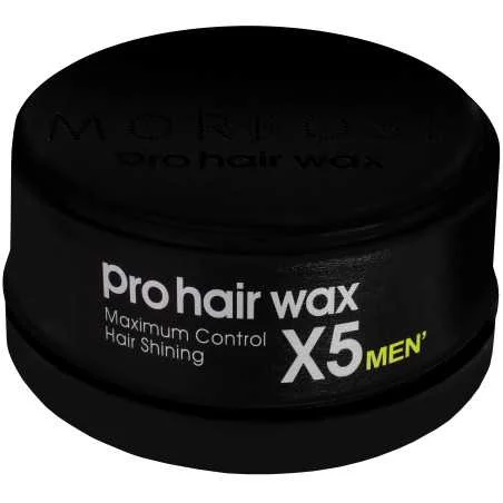 Morfose Pro Hair Gel Wax Black - Gel per lo styling dei capelli con un forte grado di fissaggio, 150 ml