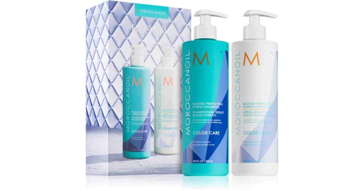 Moroccanoil Color Care set per capelli biondi e con mèches 2 pezzi