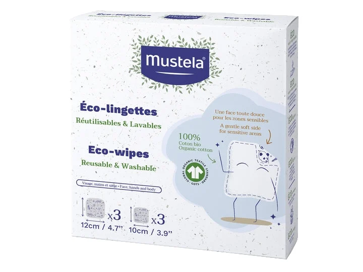 Mustela Kit Eco Salviette Riutilizzabili & Lavabili x6 salviette