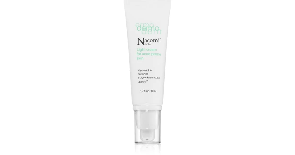Nacomi Next Level Dermo crema seboregolatrice leggera contro l'acne 50 ml