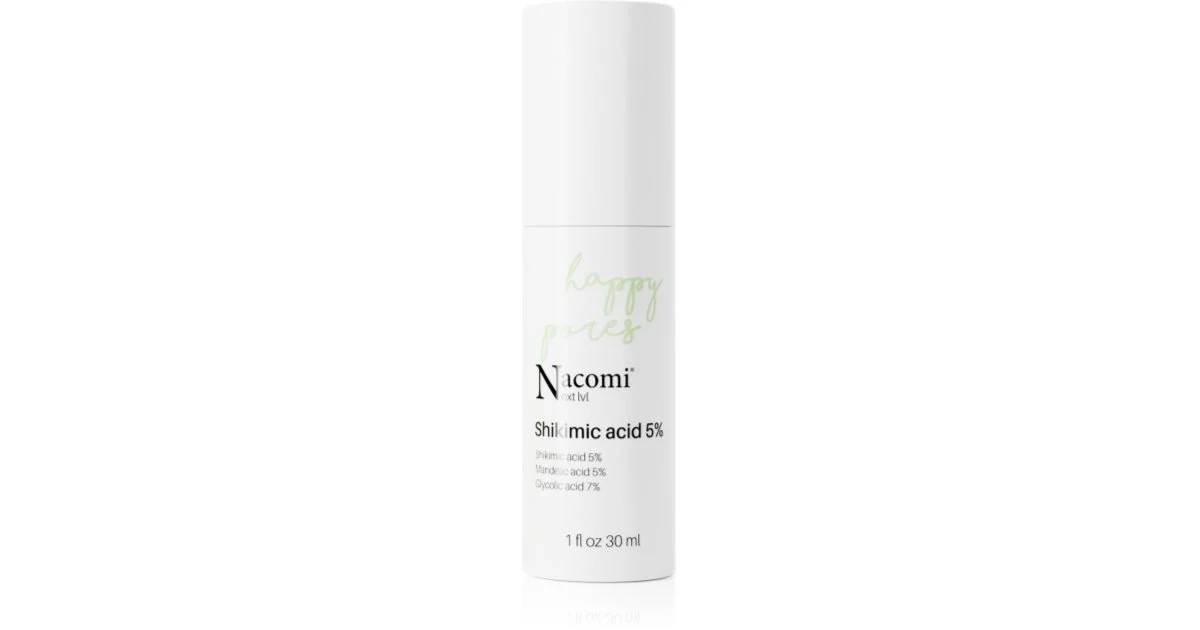 Nacomi Next Level Acido Shikimico 5% – siero normalizzante per il viso con acido shikimico, 30 ml