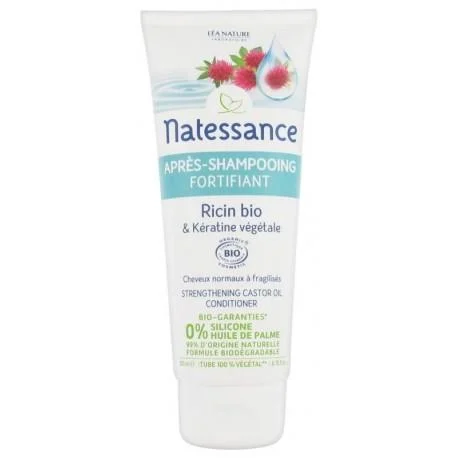 Natessance Ricino Dopo Shampoo Fortificante Olio E Cheratina Bio 200ml