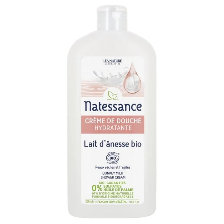 Natessance - Crema Doccia Idratante - Latte d'Asina BIOLOGICO 500ml