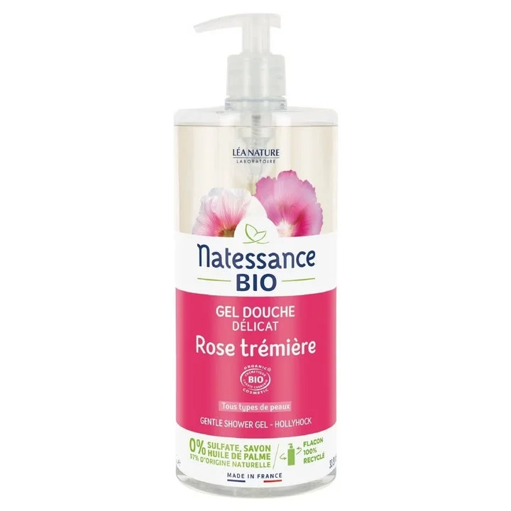 Natessance - Gel Doccia Delicato - Malvarosa BIOLOGICA 1L